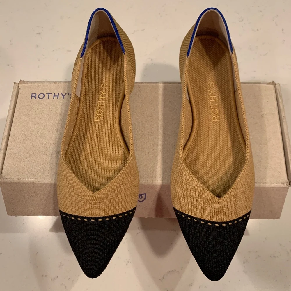 Rothy’s Women’s Point Camel Captoe Size 7.5 NWT - Picture 2 of 8